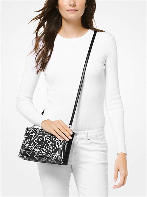 Adele Graffiti Leather Crossbody 